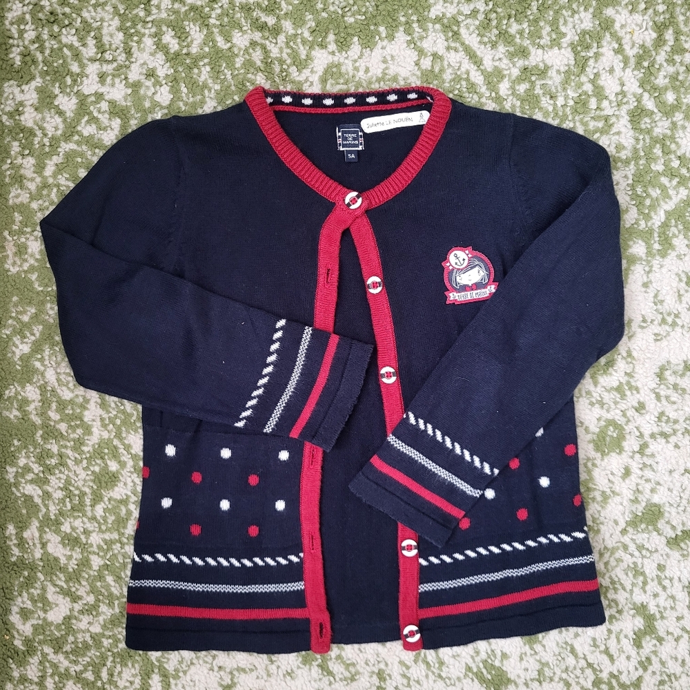 Girls FRENCH Terre De MARINS cardigan
